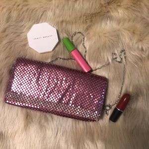 Pink sequin clutch, prom bag